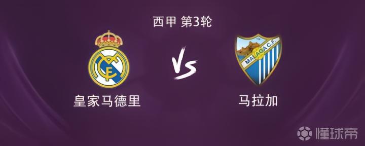 皇马vs马拉加:姆巴佩、维尼修斯首发,库库雷利亚出战